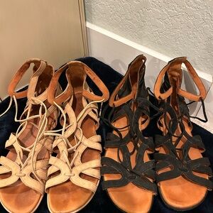 Gentle Souls By Kenneth Cole Break My Heart Sandal in Tan and Black